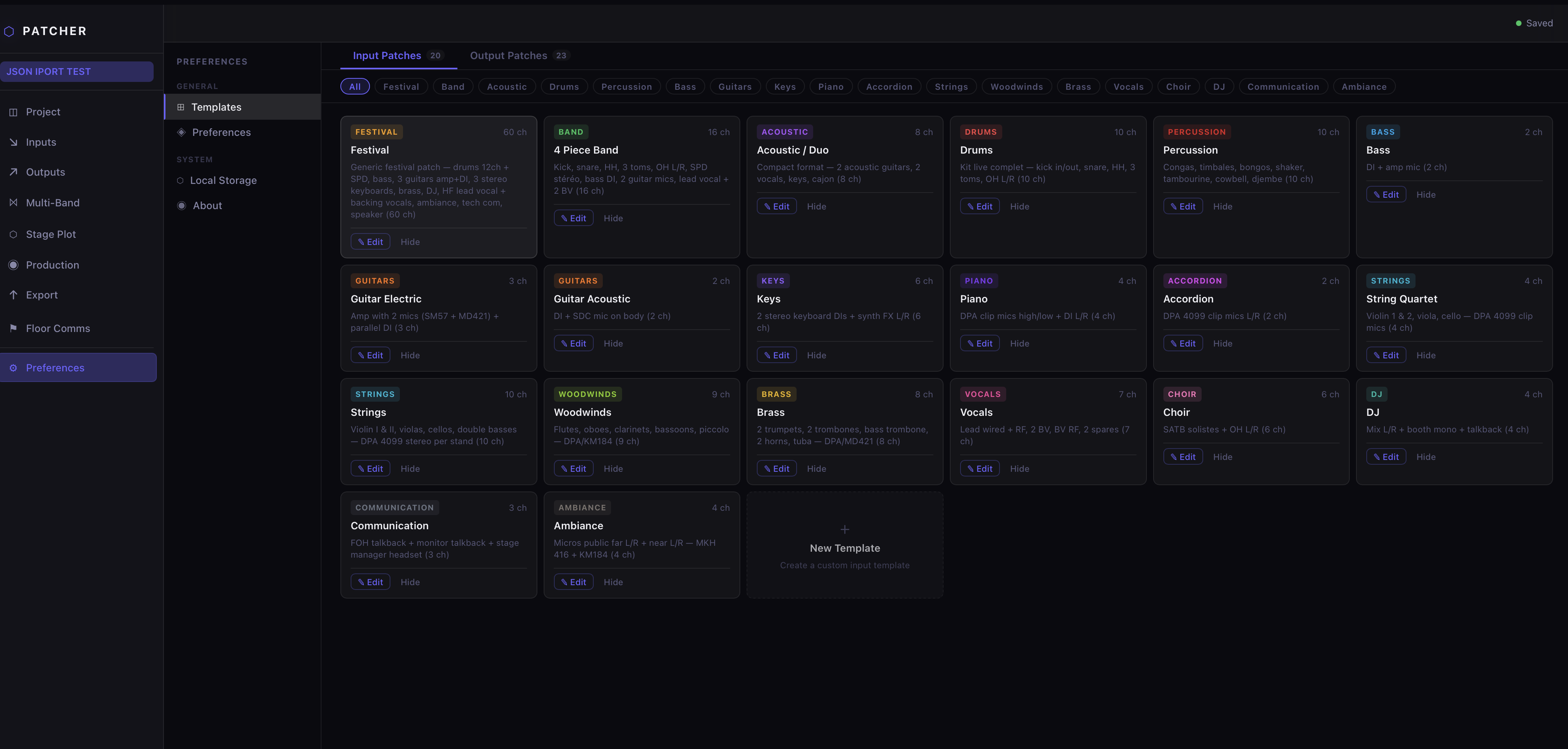 PATCHER template library